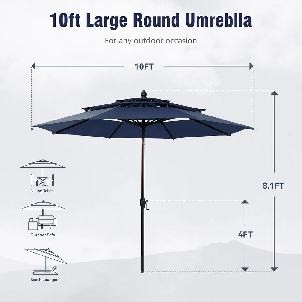 Thumbnail: Alyah 4-Person Outdoor Dining Set with Umbrella