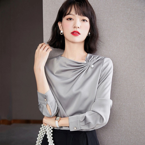 Sleek Satin shirt for refined and graceful temperament | Nomorebluez