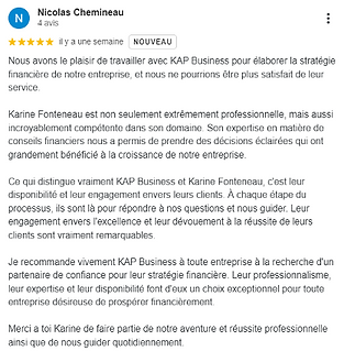 Avis positifs de clients de Kap Business, témoignages sur le coaching et le conseil en gestion pour TPE/PME à Bordeaux