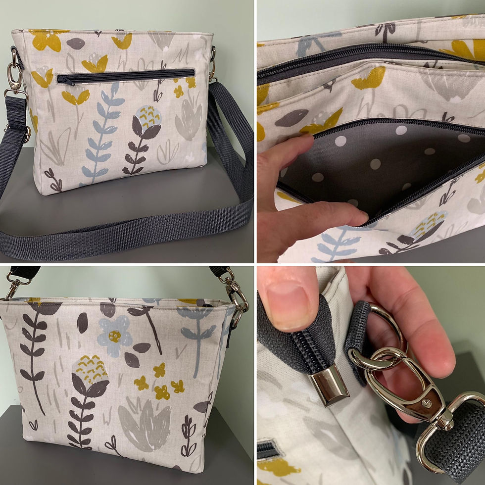 Handmade Oilcloth Ginny Messenger Style Bag in Outback Floral