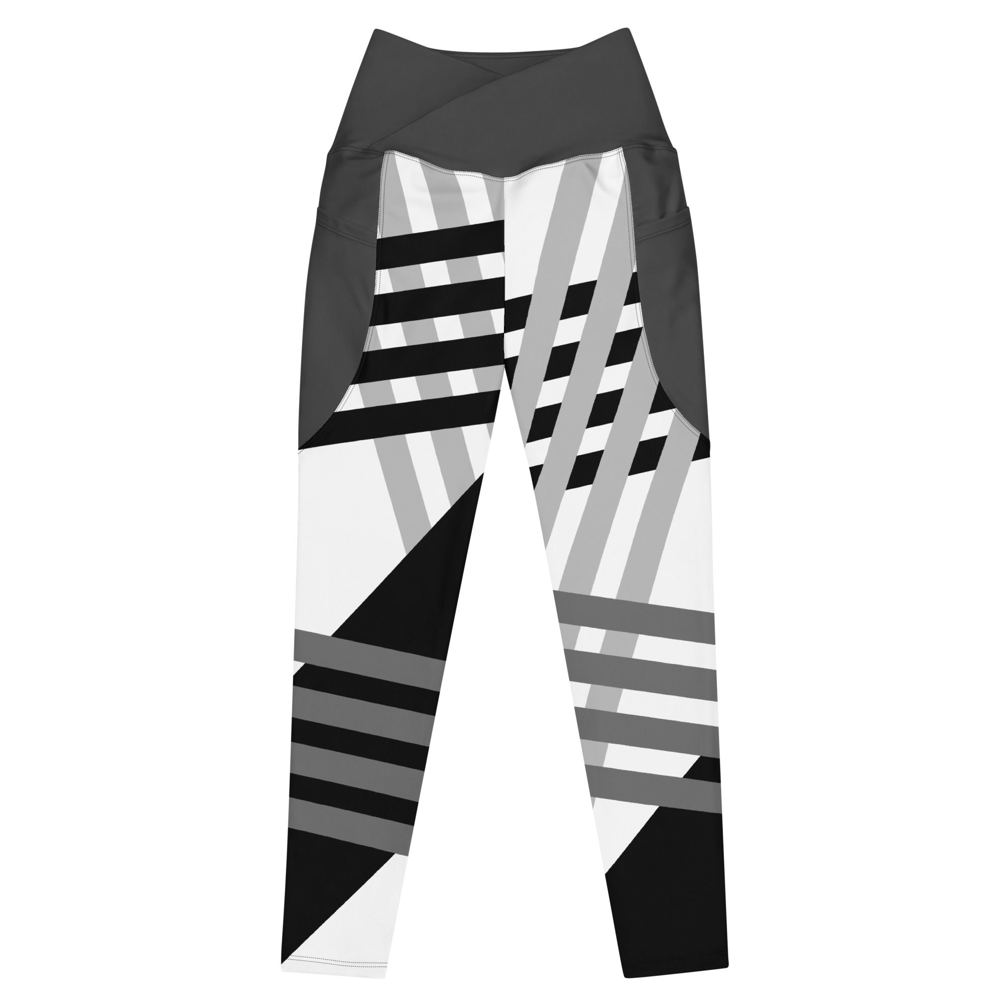 Crossover leggings with pockets