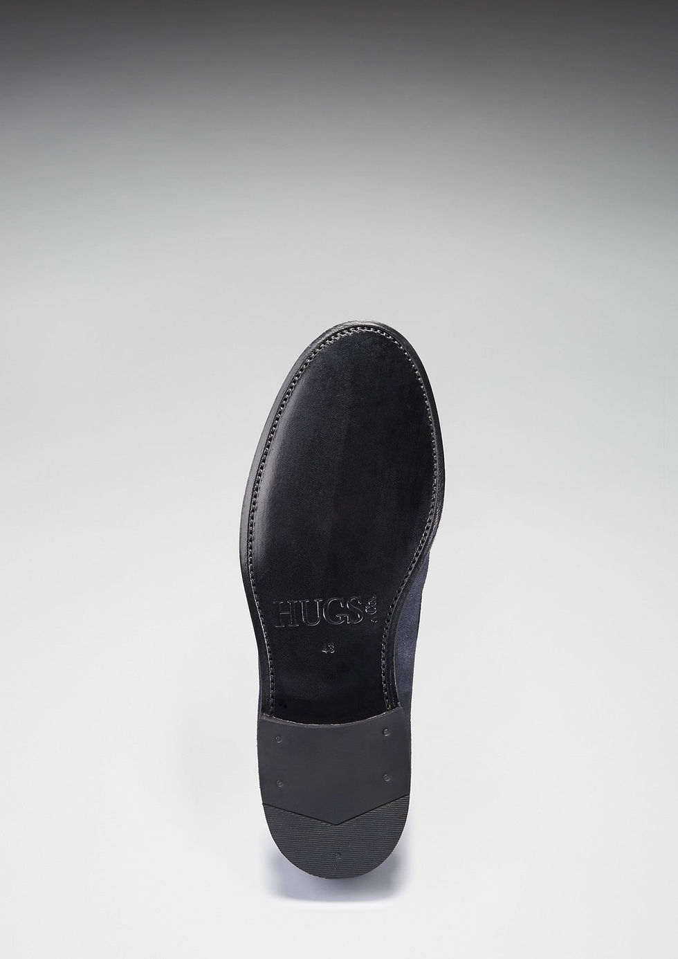 Thumbnail: Navy Blue Suede Loafers, Welted Leather Sole