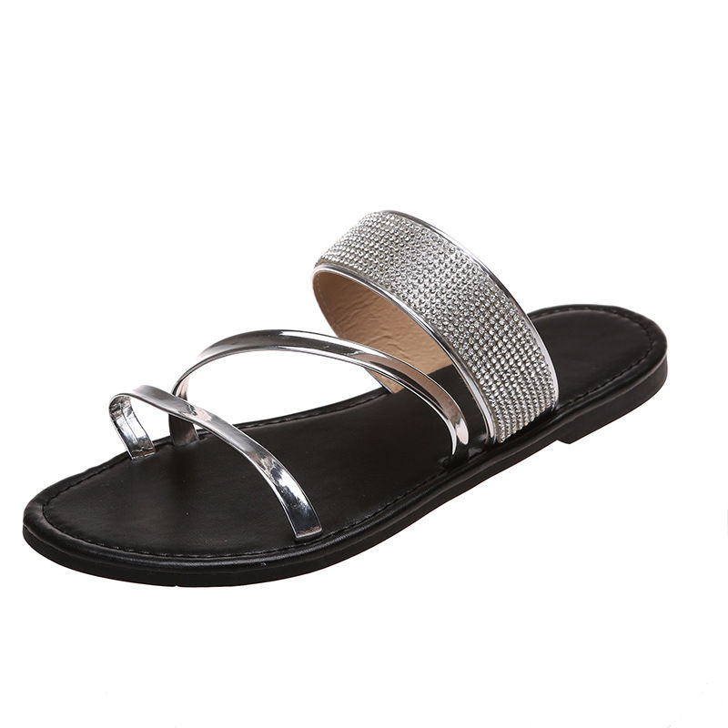 Thumbnail: Large Outdoor Rhinestone Casual Sandals for Women