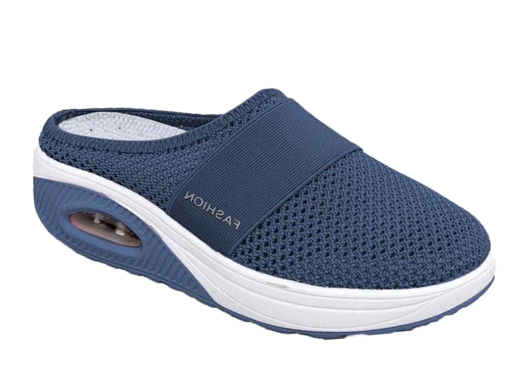 Thumbnail: Plus Size Wedge Heel Baotou Mesh Casual Slippers