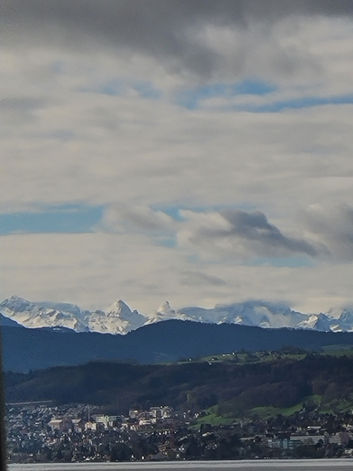 The Swiss Alps from Zurich