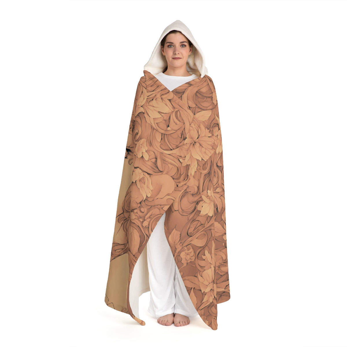 Hooded Sherpa Fleece Blanket