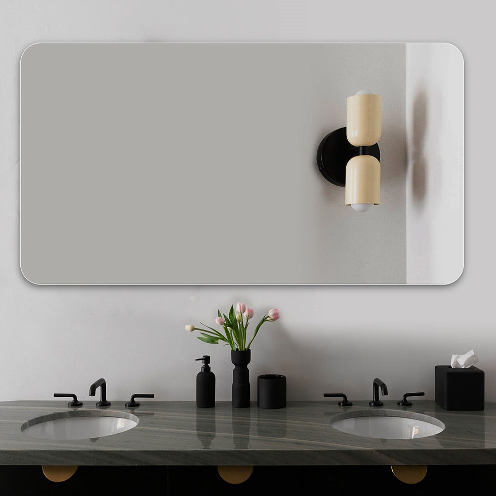 “Wall-mounted bathroom vanity mirror with anti-fog and waterproof features, designed for clear visibility in humid spaces.”