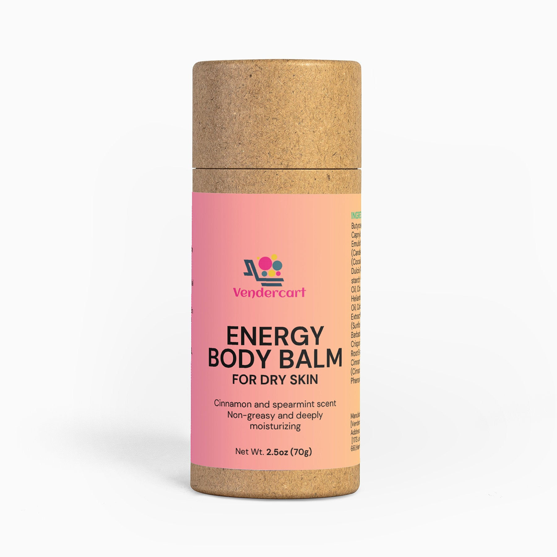 “Energy body balm with revitalizing formula to nourish and refresh skin for an invigorating feel.”