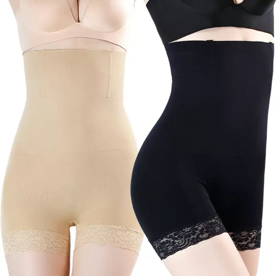 Lady High Waist Lift Buttocks Seamless Body Shaper Underwear Lace