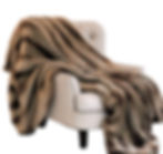 Cozy throw blanket draped over a chair, Sheared Faux Chinchilla Luxury Throw, shop new item