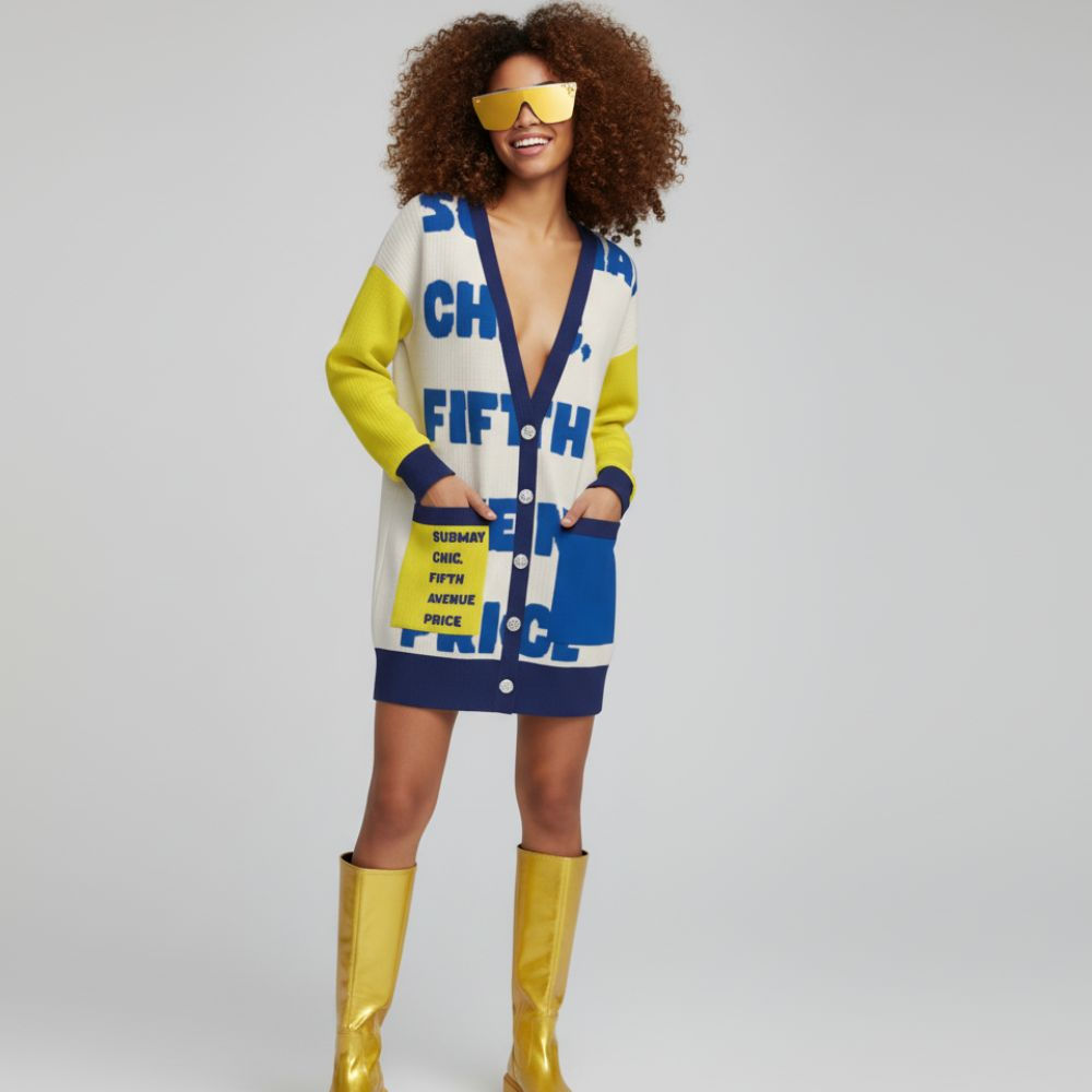 “TRIBECA long cardigan dress by BYMANYC New York featuring a sleek layered design and elegant modern fit.”