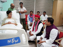 Akhilesh Yadav Visits Lok Nayak Hospital, Meets Delhi Water Minister Atishi