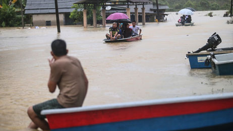 Flood displaced thousands in Malaysia