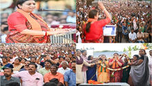 Senior BJP Leader Smriti Irani Visits Kasaragod In Kerala: Addresses Public Meeting In Support Of NDA Candidate ML Ashwini