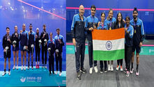 Sports Minister Anurag Singh Thakur Congratulates Dipika Pallikal And Harinder Sandhu On Their Victory At 2023 Asian Squash Mixed Doubles Championships