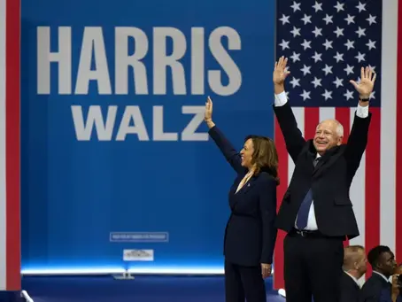 ‘Fight for our future’: Kamala Harris and Tim Walz hold first rally