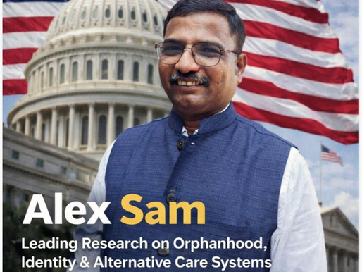 Alex Sam Receives the Indian Literature Award for Excellence in Research & Social Work