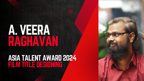 A.Veera Ragavan, an Indian filmmaker, has been awarded the Asia Talent Award 2024. The recognition is for his exceptional work in film title designing.
