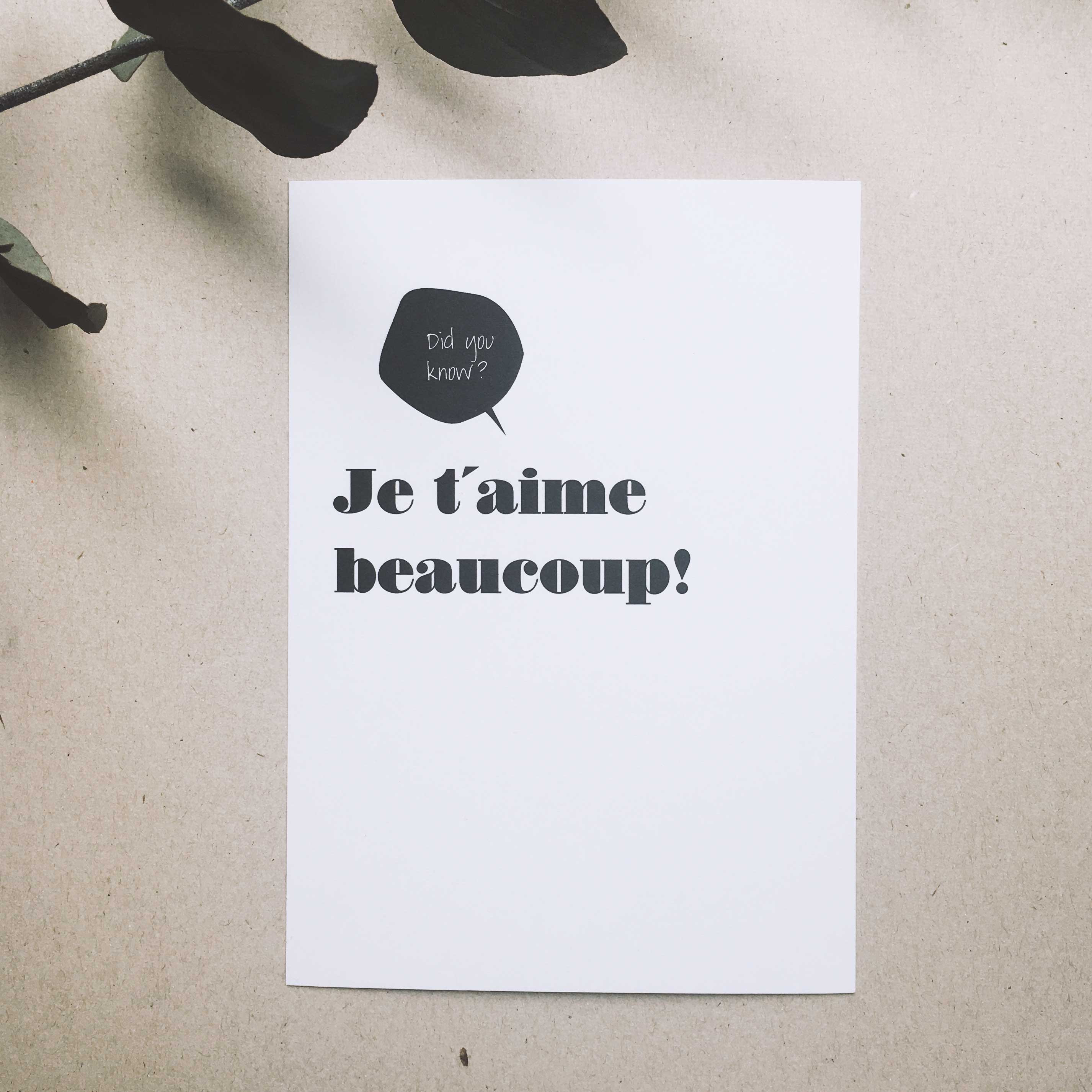 Je T Aime Beaucoup En Anglais