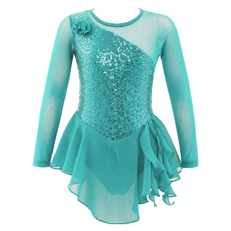 Миниатюра: Girls Long Sleeve Ballet Leotard With Tutu Skirt
