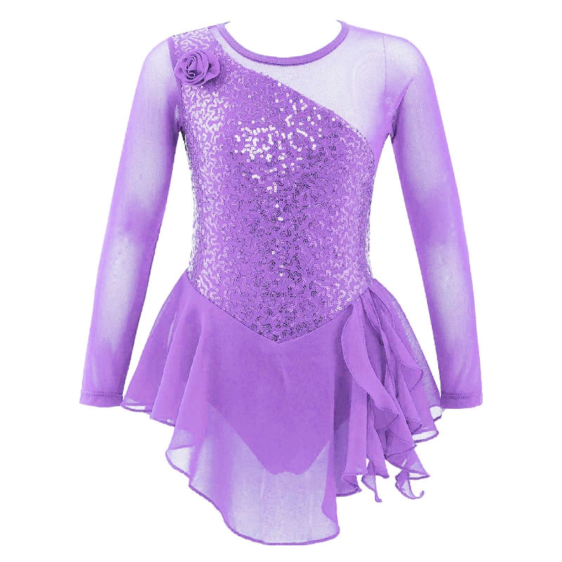 Миниатюра: Girls Long Sleeve Ballet Leotard With Tutu Skirt