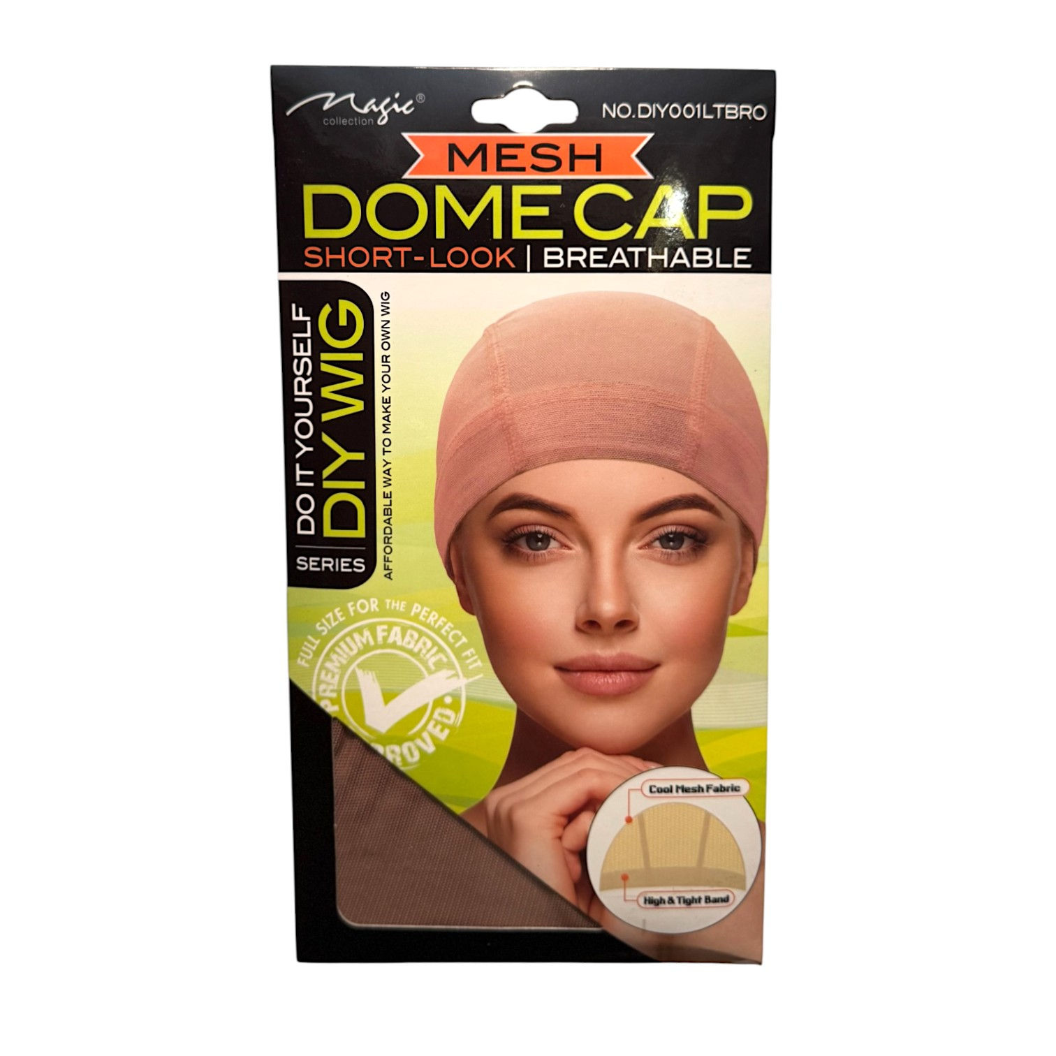 Magic Collection Breathable Mesh Dome Cap Short-Look Tan Brown