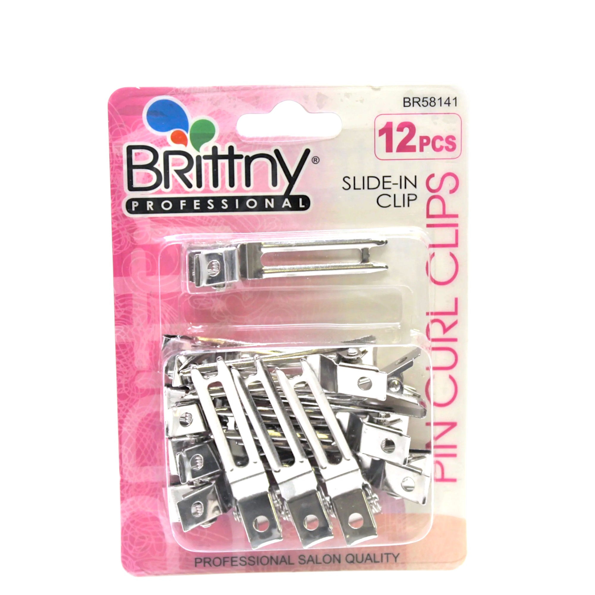 Brittny's Slide-In Pin Curl Clips 12pcs BR58141