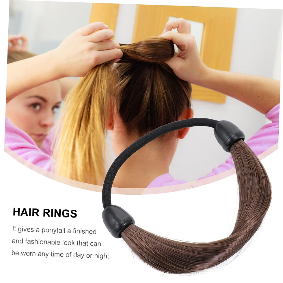Thumbnail: Realistic Wig Ponytail Holder, Hair Accessory, Synthetic Wig Hair Elastic Rubber