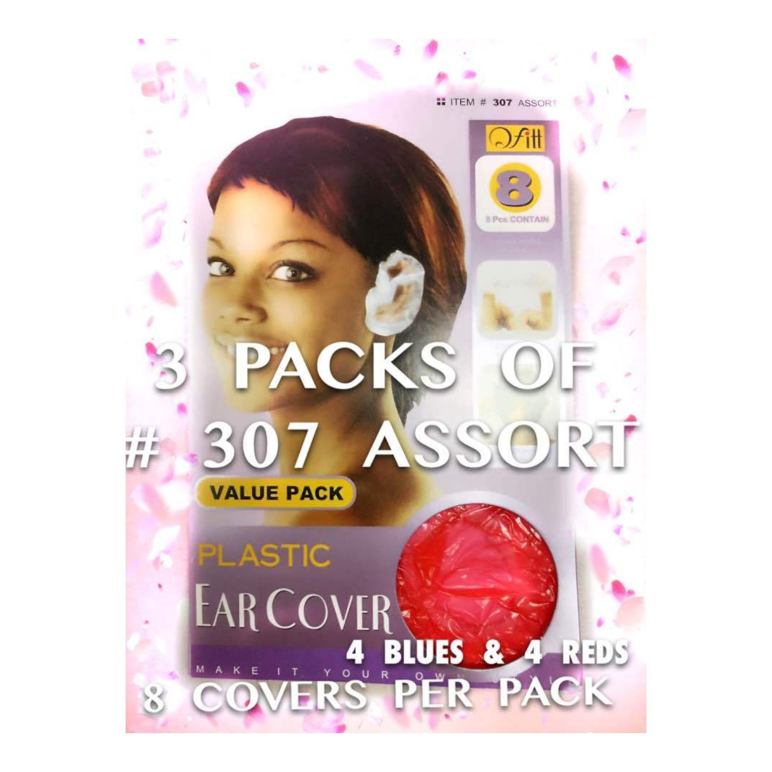 Qfitt Plastic Ear Cover 8pcs Item #307 Assort