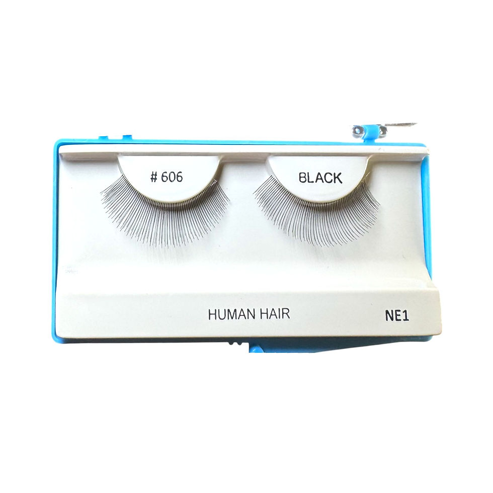 Thumbnail: NE1 Blue/Pink Case Human Hair Eyelashes