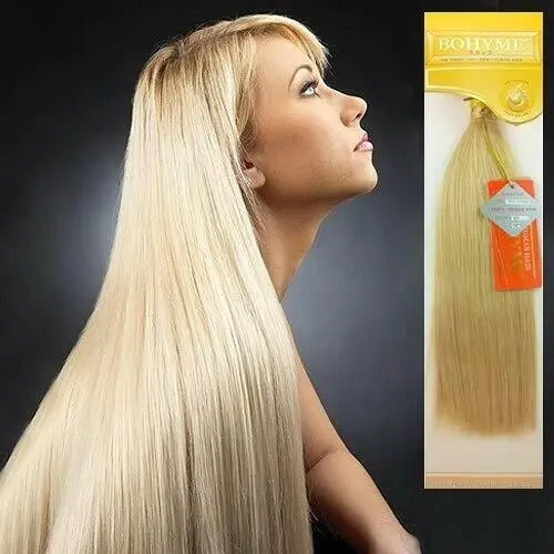 Thumbnail: Bohyme Gold 100% Remi Human Hair Silky Straight 12", Color 27
