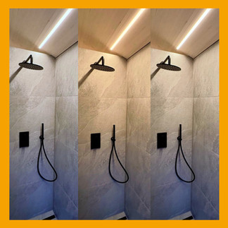 Vergleich von Warmweiß, Kaltweiß und Daydream im Badezimmer – unterschiedliche Lichtfarben im direkten Vergleich.