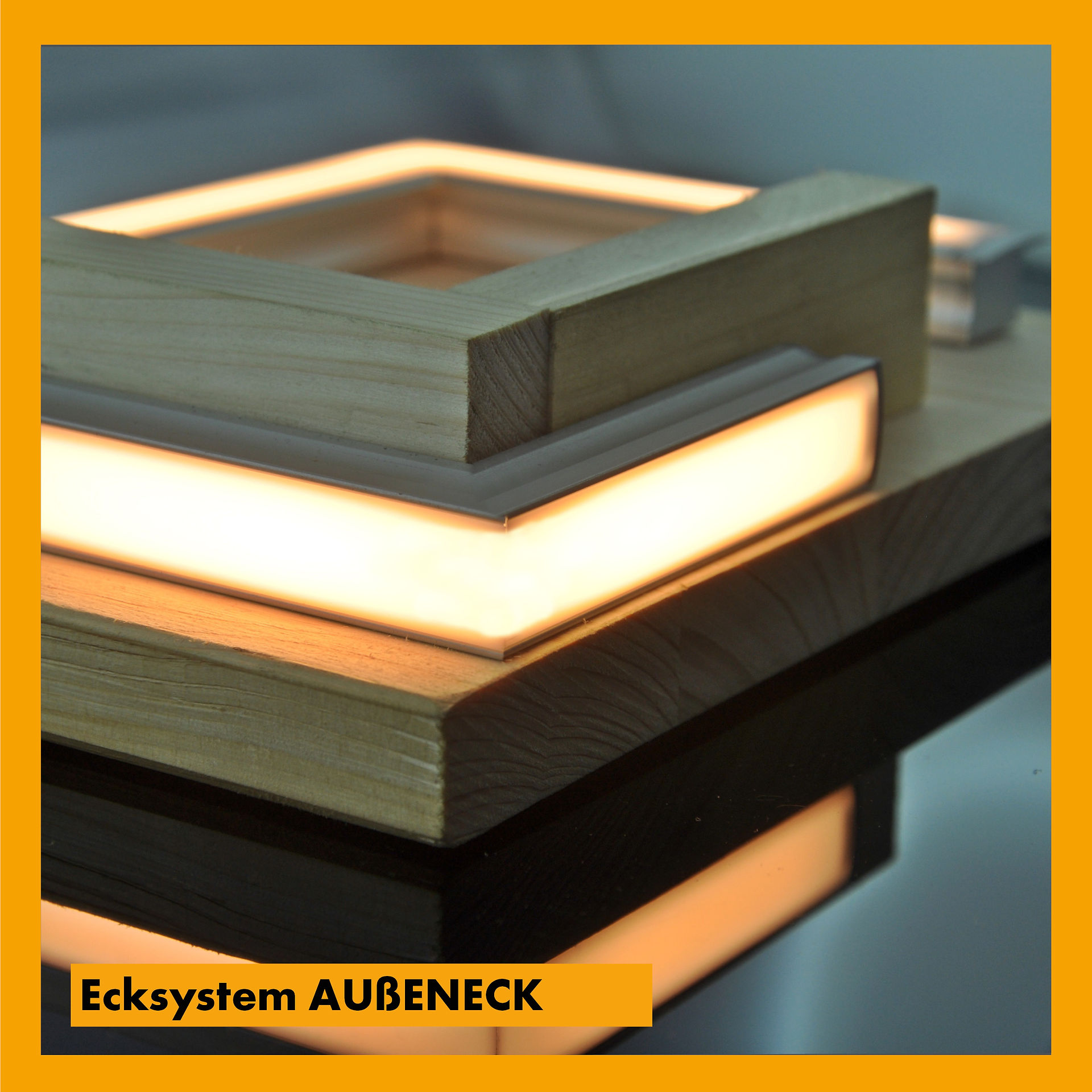 Ecksystem für LED Bänder Außeneck