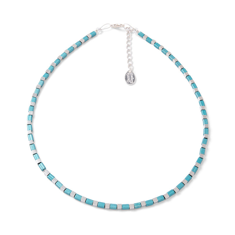 Gleam Fully Beaded Necklace in Turquoise