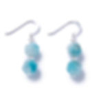 Ocean Jade beaded earrings on white background