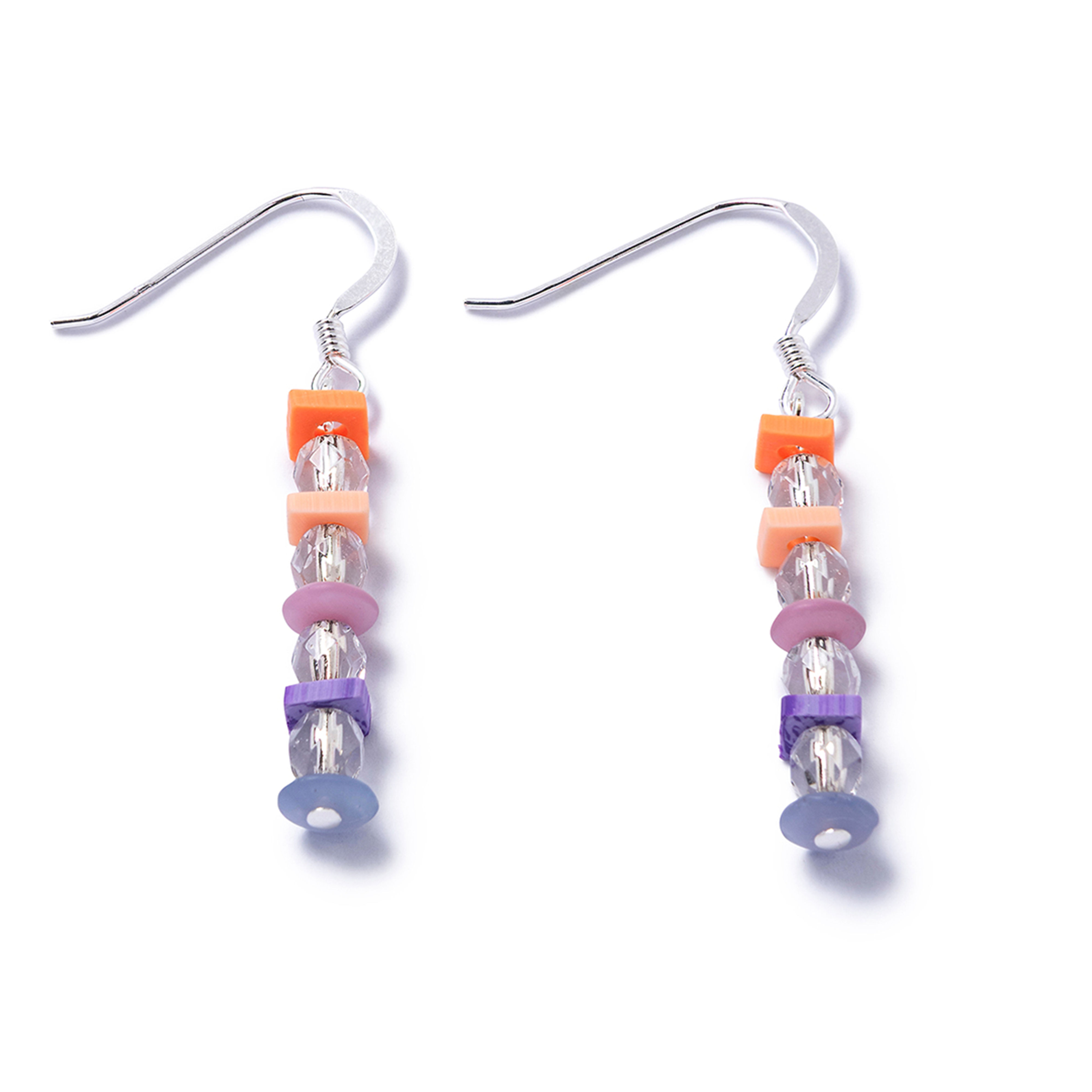 Candy Confetti earrings with single alternating styles