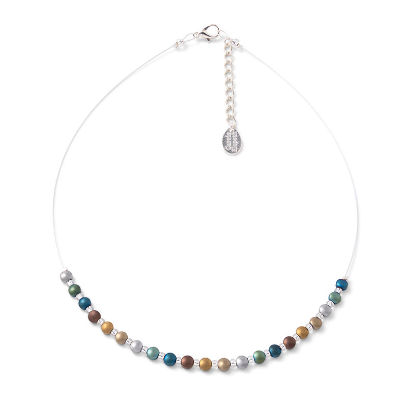 Constellation Links beaded necklace in metallic colours