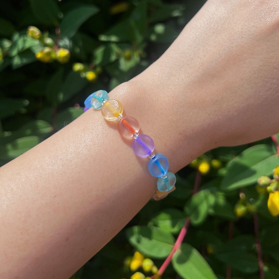 Model wearing Pastel Candy bracelet