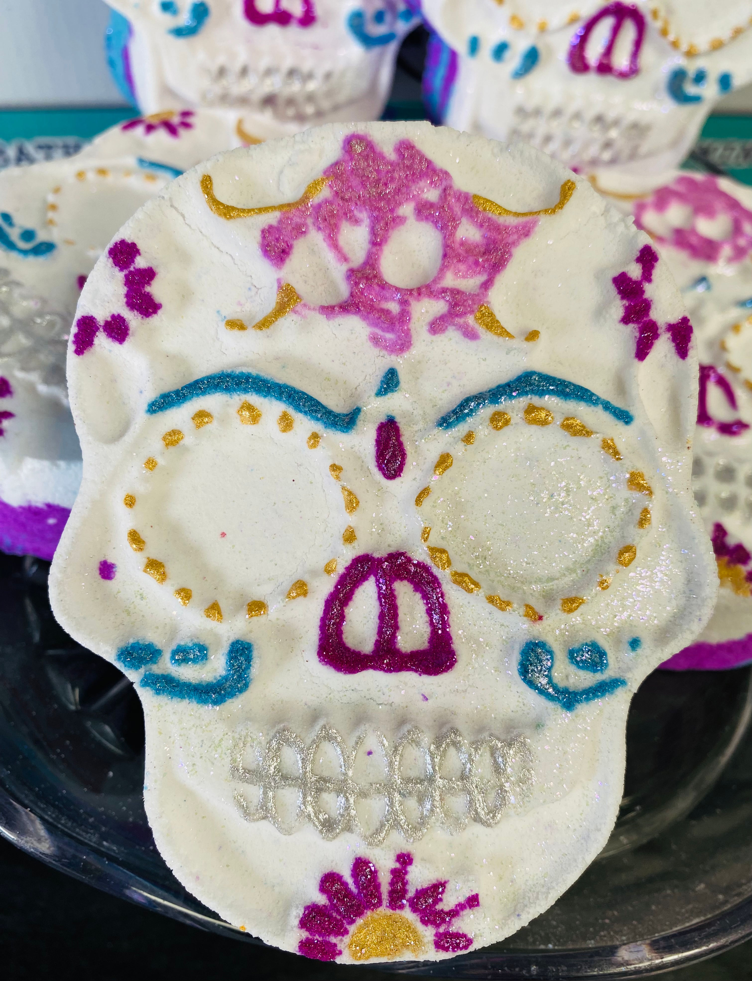 The Candy Man Sugar Skull Bath Bomb. Halloween 👻