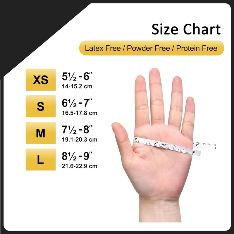 Thumbnail: 20/50/100pcs Black Nitrile Gloves Disposable Latex Powder Free Gloves for