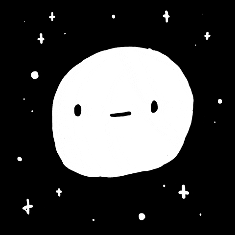 Full Moon Space GIF by Squirlart.gif
