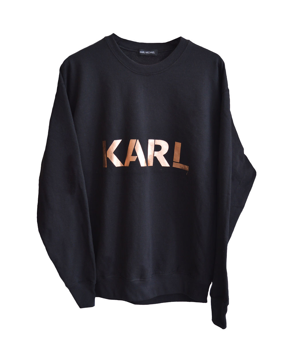 KARL sweater black (copper print)