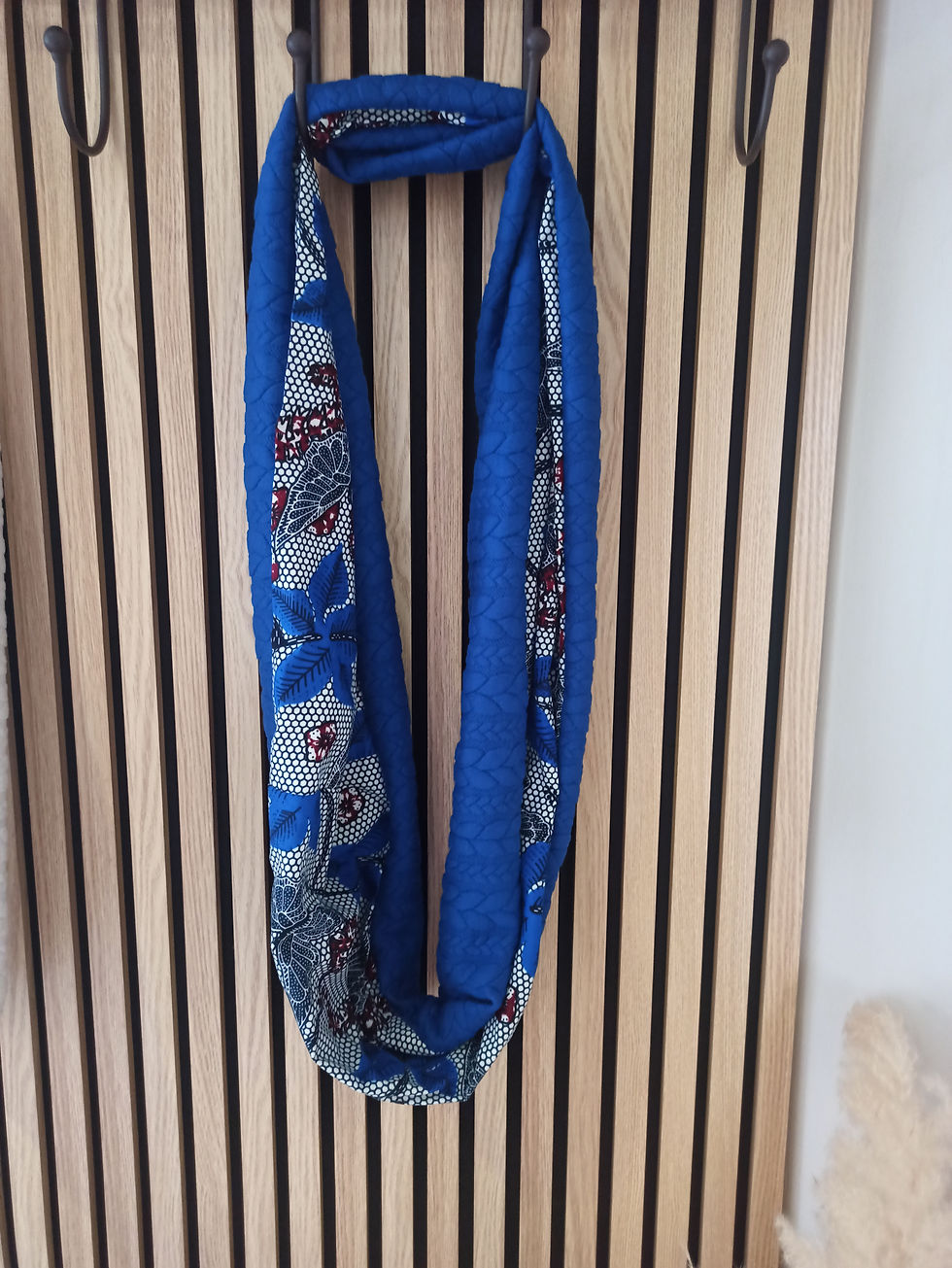 Miniature : Grand snood Bleu wax