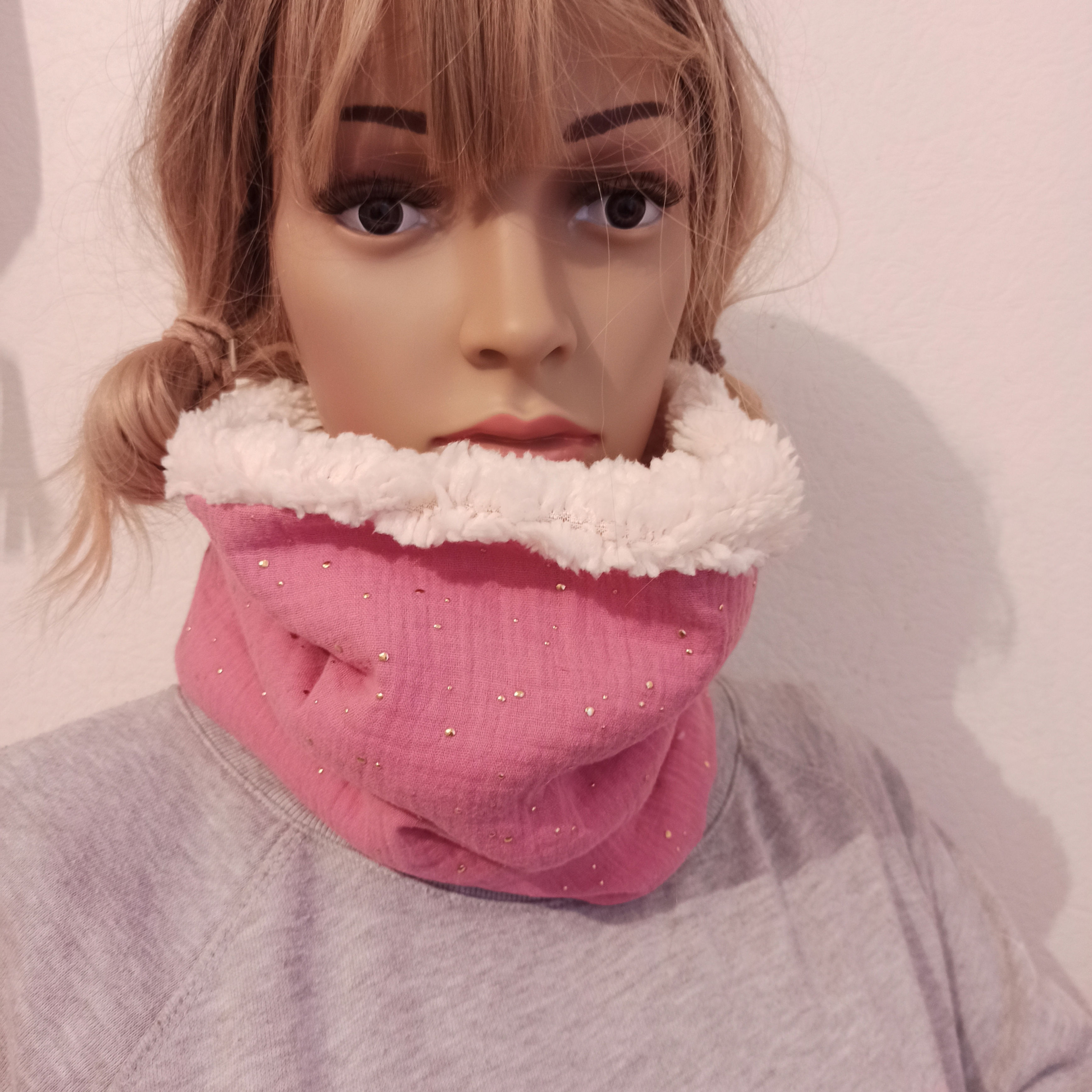 Tour de Cou enfant vieux rose