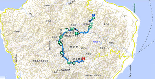 yakushima traverse map