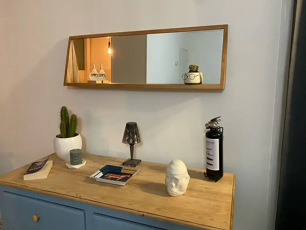 Thumbnail: Grand Miroir - Déco salle de bain - Miroir décoratif - Décuration murale en bois - Mobilier en bois - Made in France