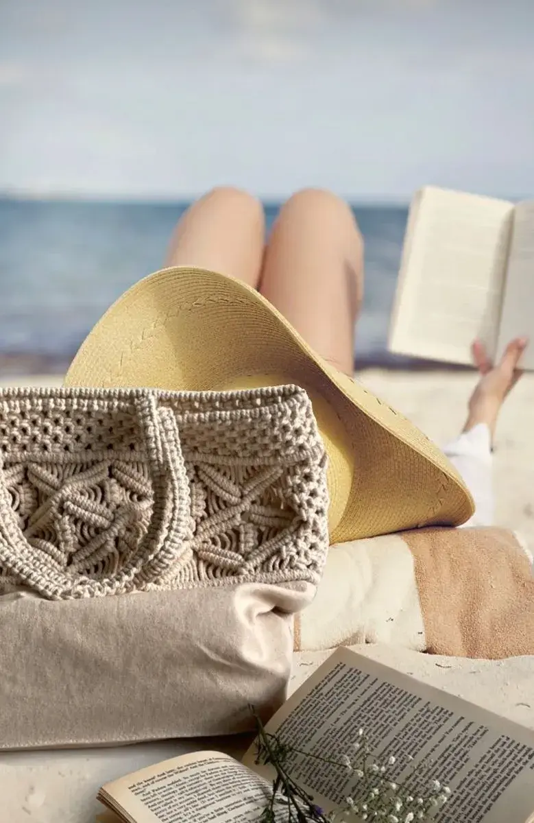 Miniature : Grand Sac 'Panjim' en Macramé : Chic et Pratique - Sac de plage - Fait main - Sac bohème - Idées cdeaux