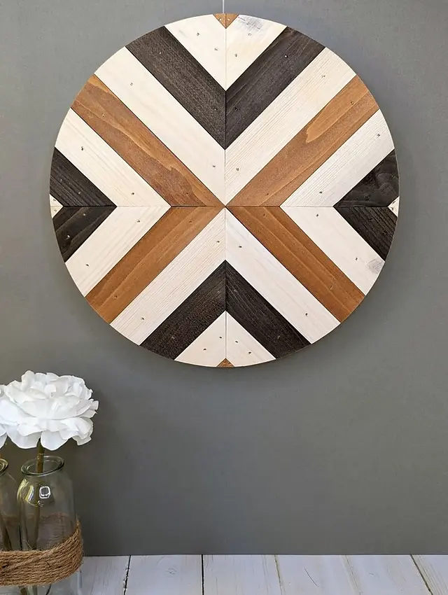 Tableau Aztèque - Tableau en bois - Tableau boho - Décoration murale bois - Fait main - Made in France - Décoration intérieur