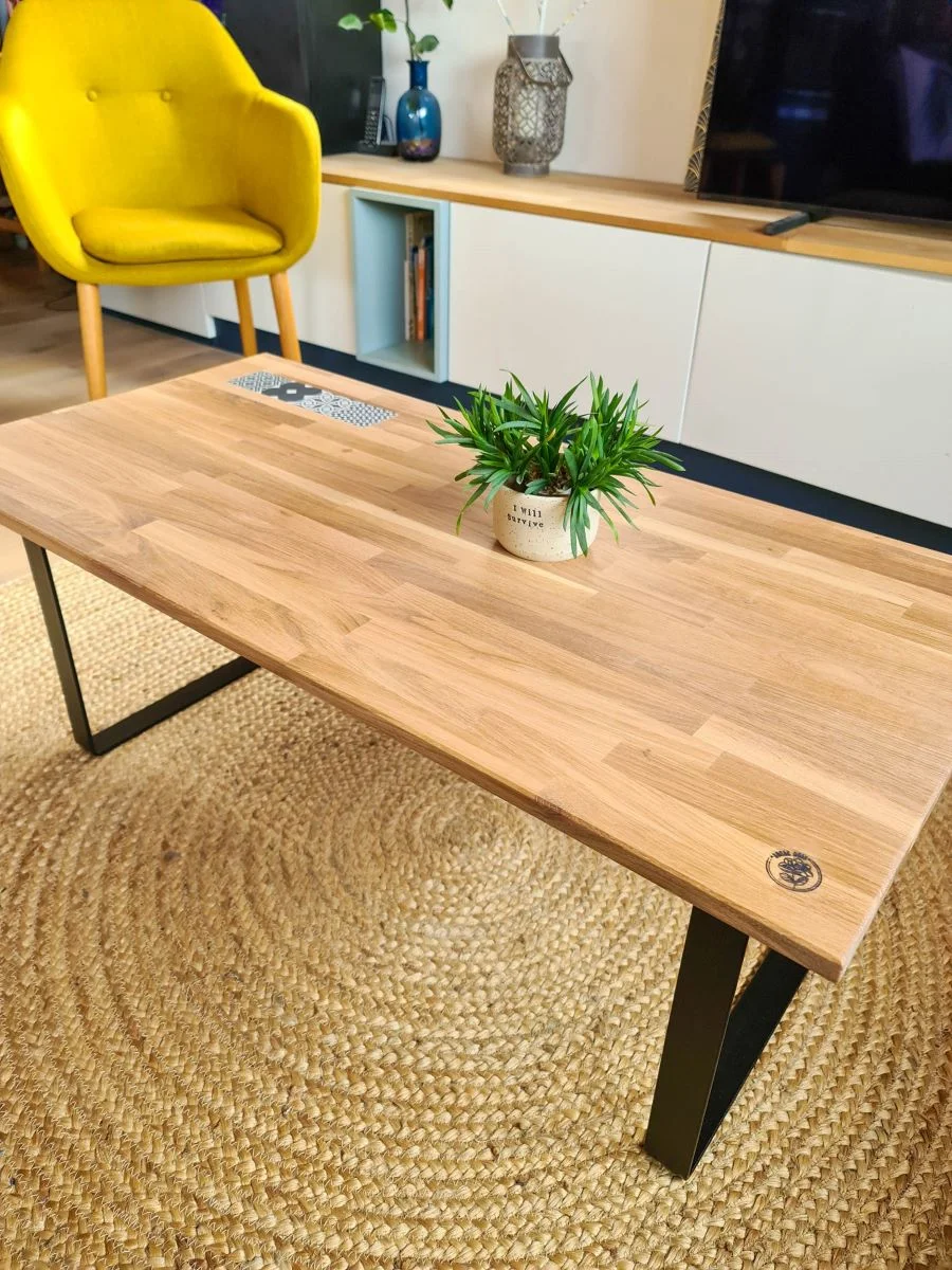 Table Basse Aurore Boréale - Fait main - Made in France - Table en bois - Décoration intérieur