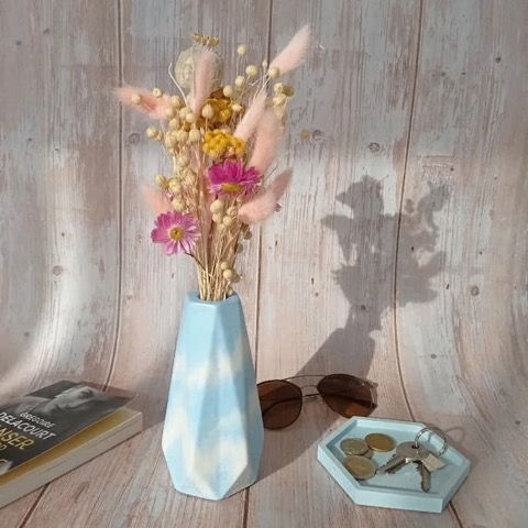 Miniature : Soliflore en beton - Décoration Intérieur - Soliflore décoratif - Petite Décoration - Fira fleur